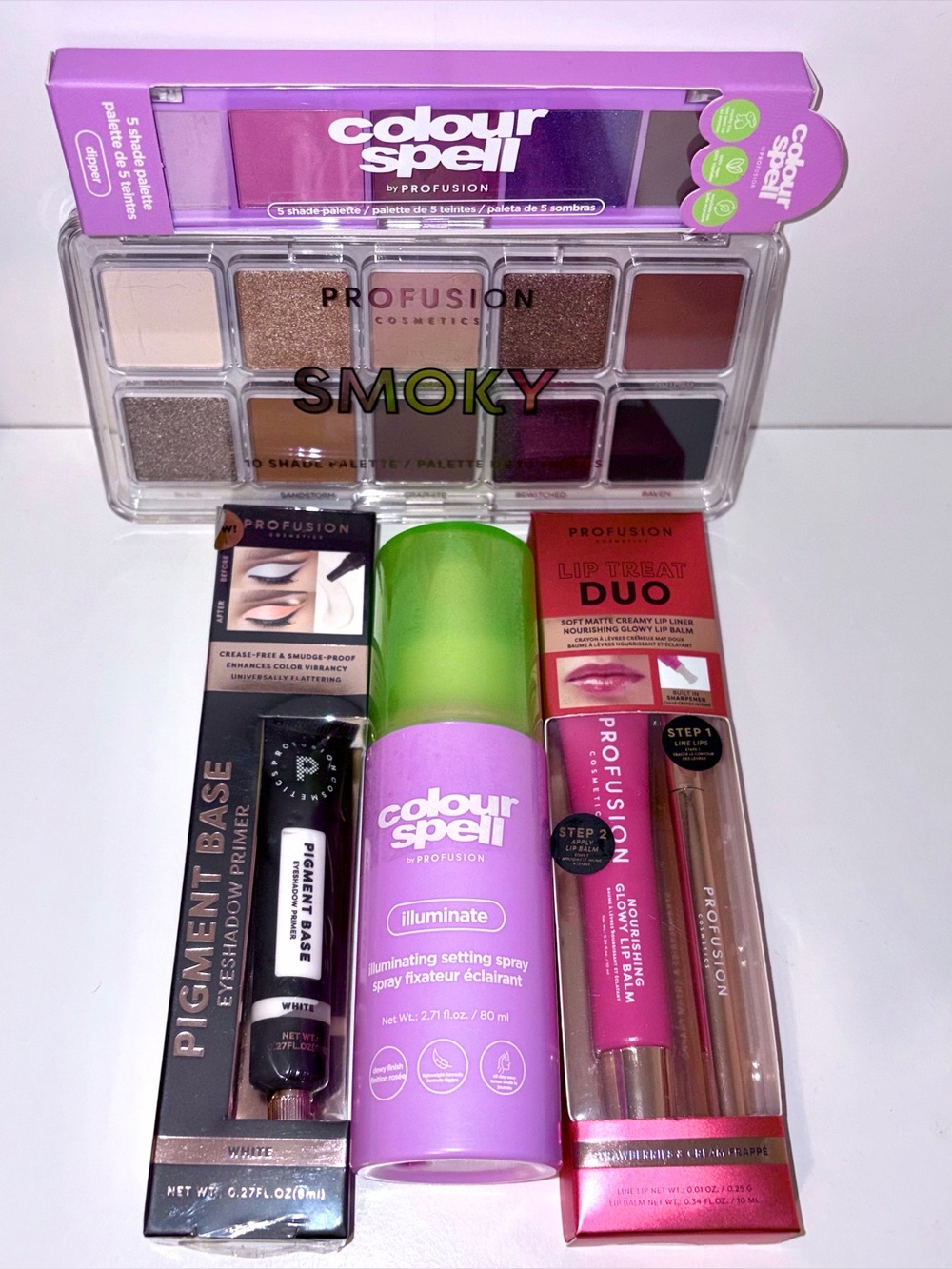 Profusion Cosmetics Makeup Bundle : Eye shadow , lip liner